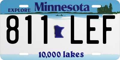 MN license plate 811LEF