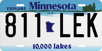 MN license plate 811LEK