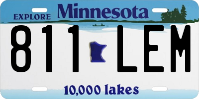 MN license plate 811LEM