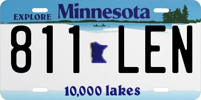 MN license plate 811LEN