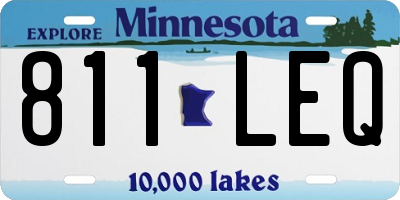 MN license plate 811LEQ