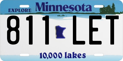 MN license plate 811LET