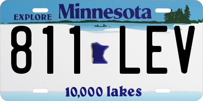MN license plate 811LEV