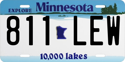 MN license plate 811LEW