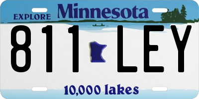 MN license plate 811LEY