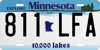 MN license plate 811LFA