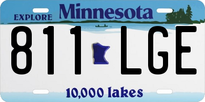 MN license plate 811LGE