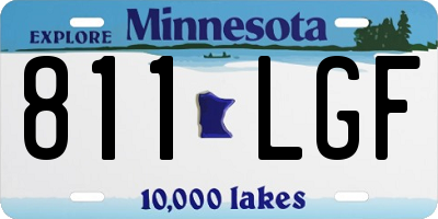 MN license plate 811LGF