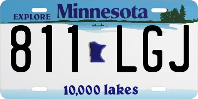 MN license plate 811LGJ