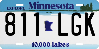 MN license plate 811LGK