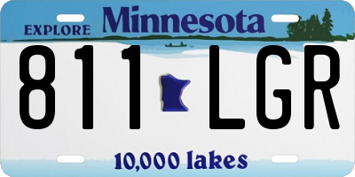 MN license plate 811LGR
