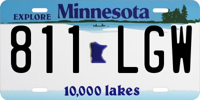 MN license plate 811LGW
