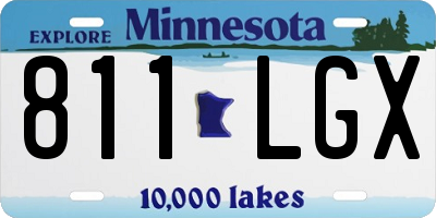 MN license plate 811LGX