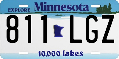 MN license plate 811LGZ