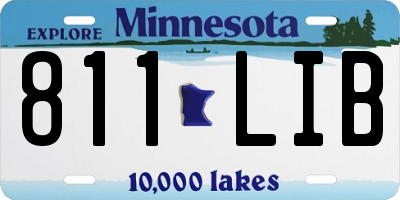 MN license plate 811LIB