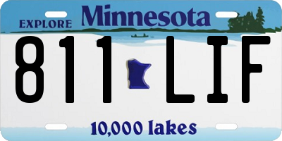 MN license plate 811LIF