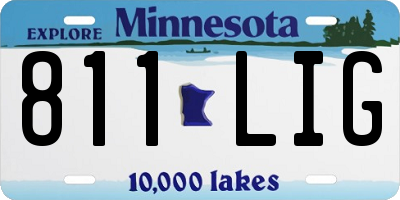 MN license plate 811LIG