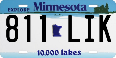 MN license plate 811LIK