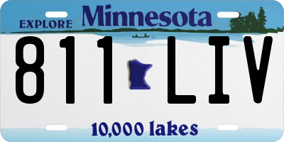 MN license plate 811LIV