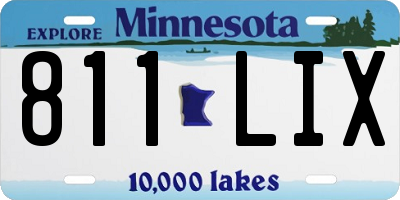 MN license plate 811LIX