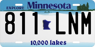 MN license plate 811LNM