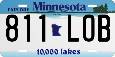 MN license plate 811LOB