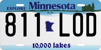 MN license plate 811LOD