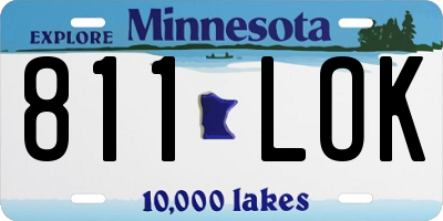 MN license plate 811LOK