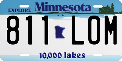 MN license plate 811LOM