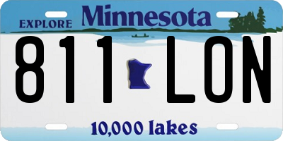 MN license plate 811LON