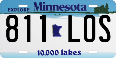 MN license plate 811LOS
