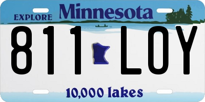 MN license plate 811LOY