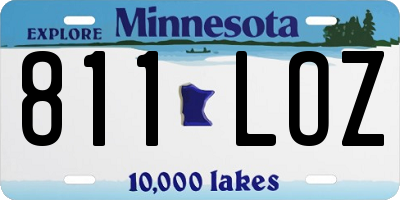 MN license plate 811LOZ
