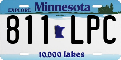 MN license plate 811LPC