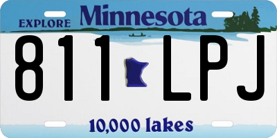 MN license plate 811LPJ