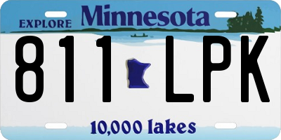 MN license plate 811LPK