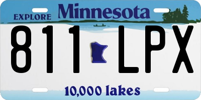 MN license plate 811LPX
