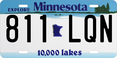 MN license plate 811LQN