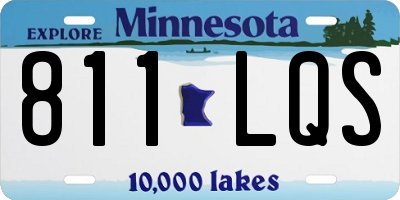 MN license plate 811LQS