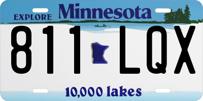 MN license plate 811LQX