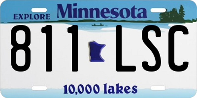 MN license plate 811LSC