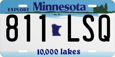 MN license plate 811LSQ