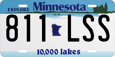 MN license plate 811LSS
