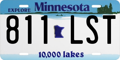 MN license plate 811LST