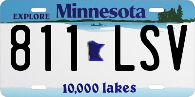 MN license plate 811LSV