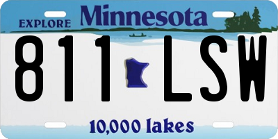 MN license plate 811LSW