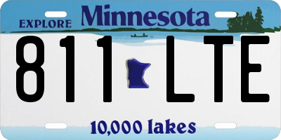 MN license plate 811LTE