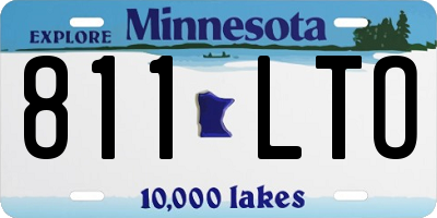 MN license plate 811LTO
