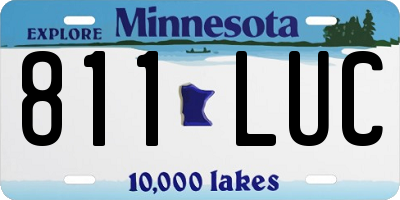 MN license plate 811LUC