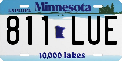 MN license plate 811LUE